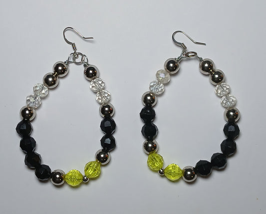 Yellow mist hoop earrings