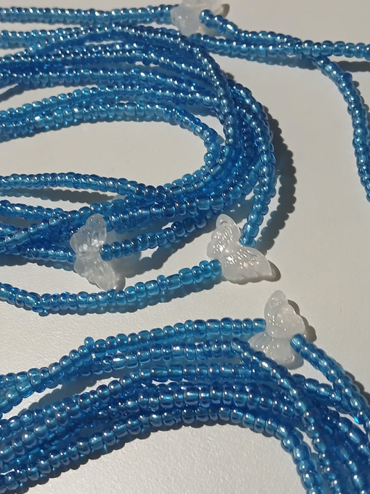 Azure flutter waistbeads