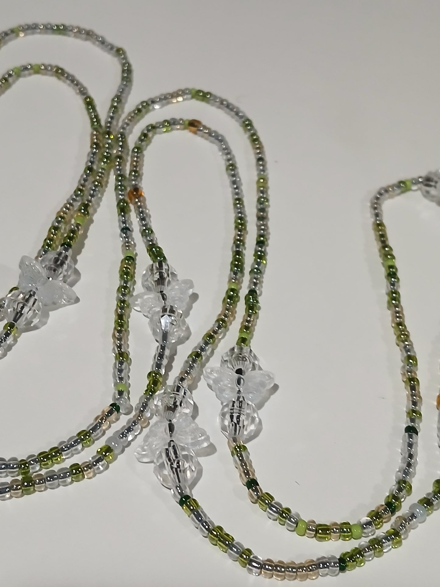Green gleam butterfly waistbeads